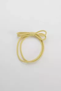 BOW ELASTIC HAIRBAND LIGHT YELLOW BOW19