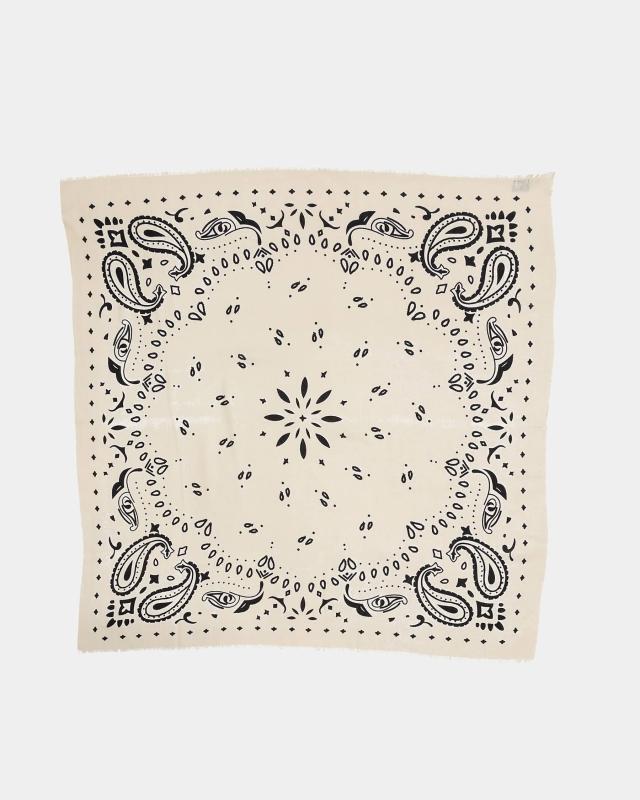 PAISLEY BIG SCARF CREME BOW19