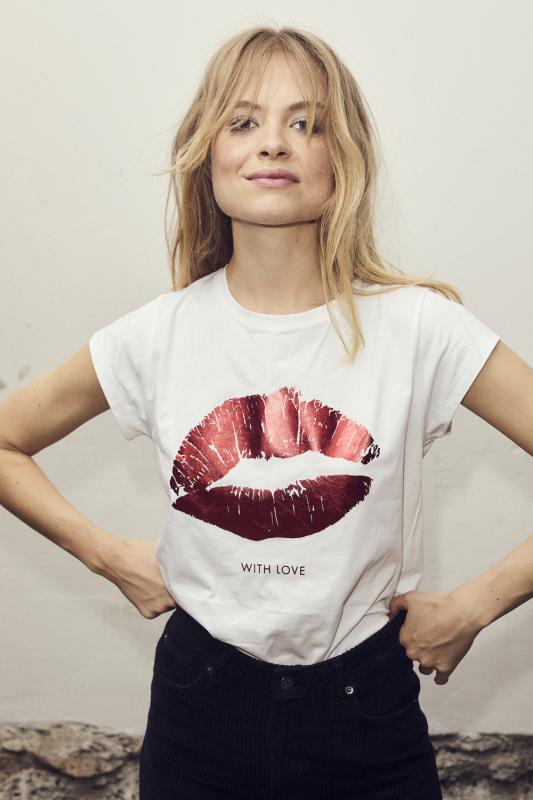 THE KISS TEE WHITE CO`COUTURE