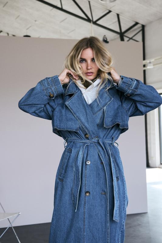 DELINACC DENIM TRENCH COAT DENIM CO´COUTURE