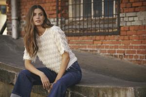 TRIANGLECC SS BLOUSE OFF WHITE CO'COUTURE