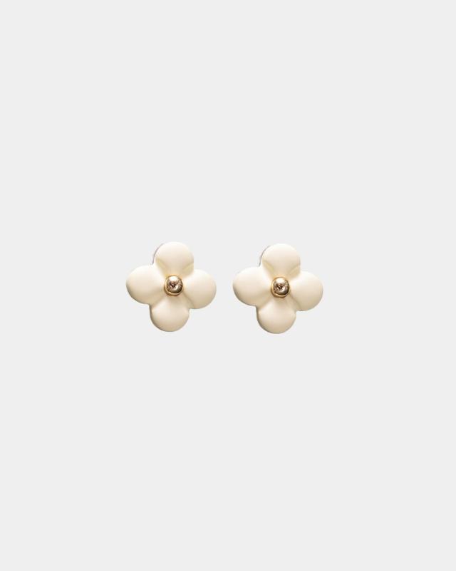SELINE FLOWER EARRINGS OFFWHITE BOW19