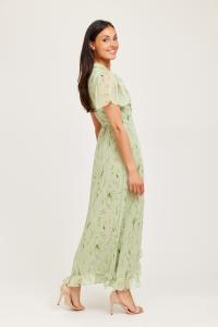 TAKITA DRESS GREEN FLOWER PRINT DRY LAKE