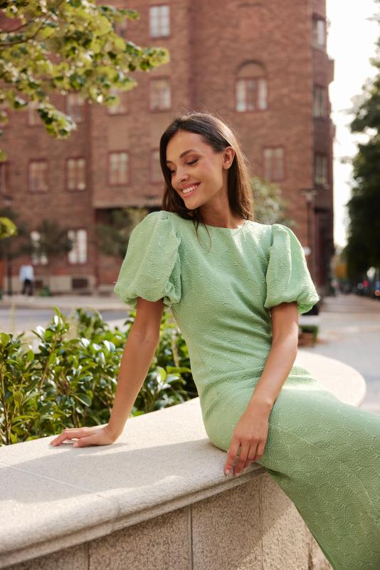 LIZ DRESS GREEN DRY LAKE