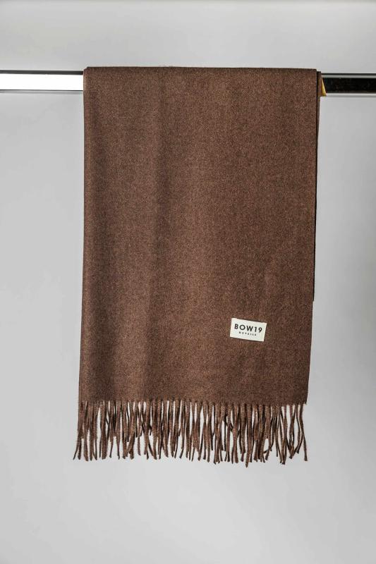 SOFT SCARF BROWN BOW19