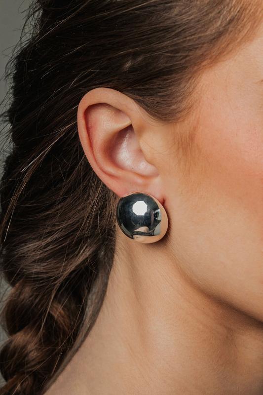 BIG EARRINGS SILVER BOW19