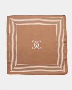 ELLE SILK SCARF CAMEL BOW19
