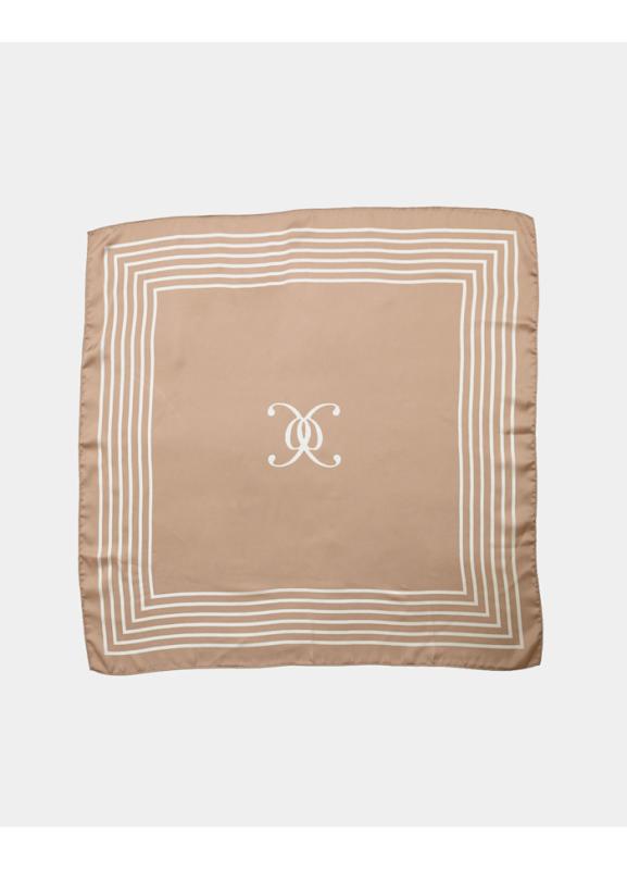 ELLE SILK SCARF PEARL BEIGE BOW19