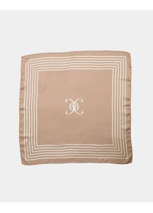 ELLE SILK SCARF PEARL BEIGE BOW19