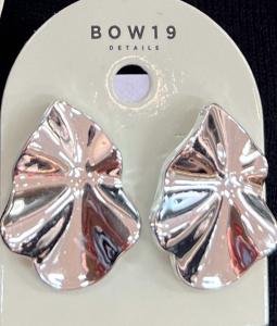 LIP EARRINGS SILVER S BOW19