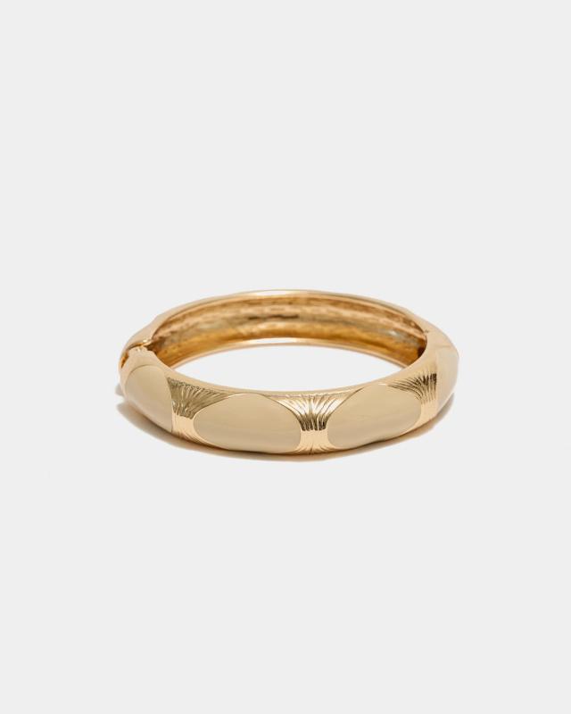 ADDIE BRACELET BEIGE W GOLD BOW19