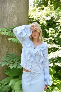 FLORETTA BLOUSE LIGHT BLUE A-VIEW