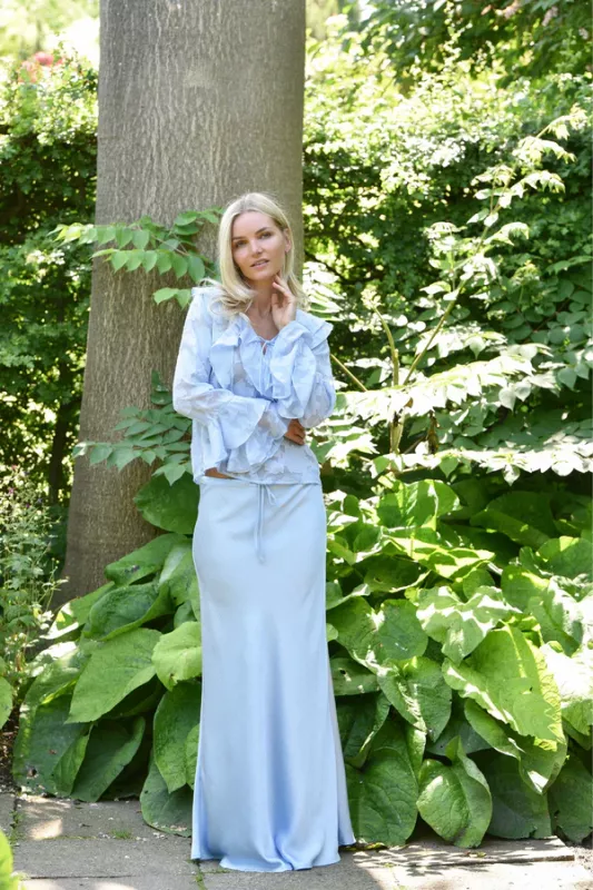 EMILY SKIRT LIGHT BLUE A-VIEW