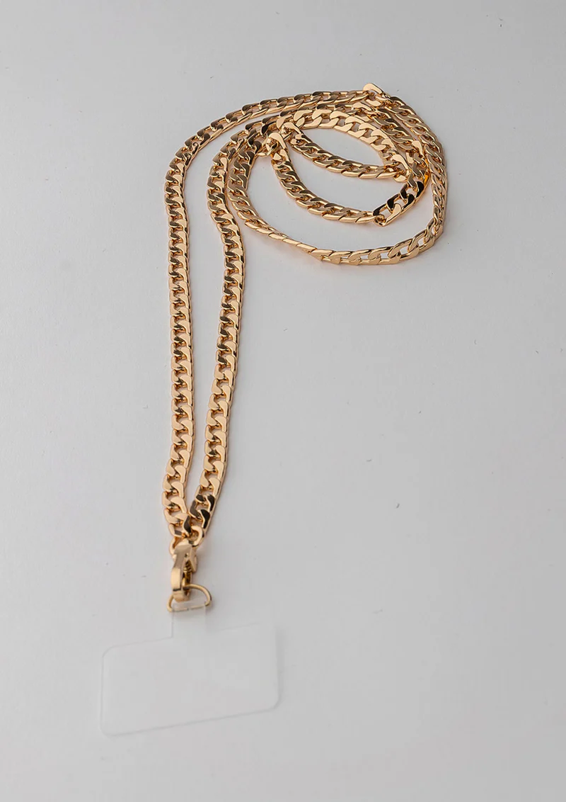 CHAIN PHONE STRAP GOLD BOW19