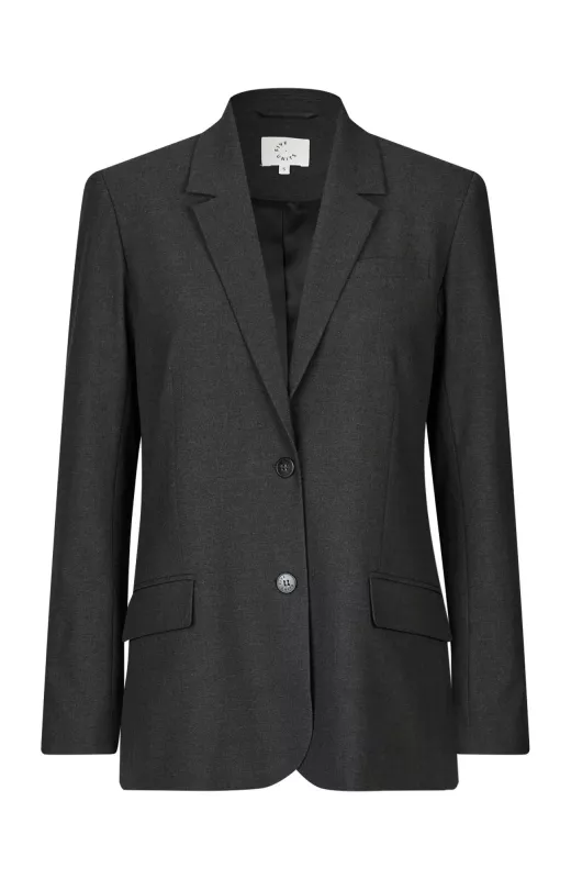 HANNAH BLAZER CHARCOAL MELANGE FIVE UNITS