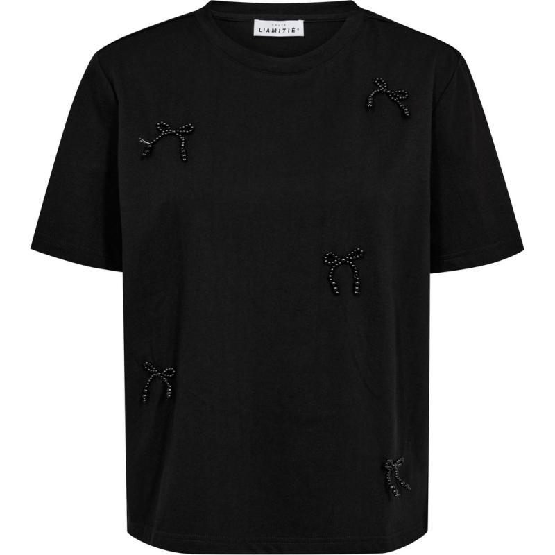 PEARL BOW TEE BLACK HAUTE L'AMITIÉ