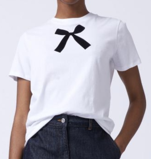 BOW GRAPHIC SS TEE WHITE FRENCH CONNECTION