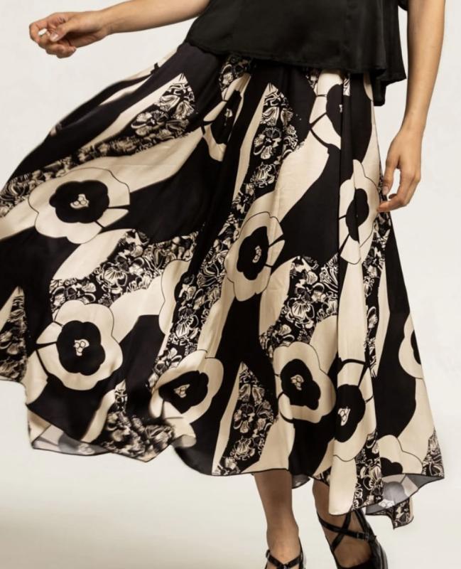 JOLENE SKIRT GABRILLE BLACK/OFFWHITE MAJA ROOS