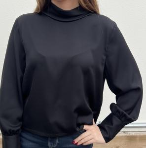 KYLER BLOUSE VNECK BACK BLACK STENSTRÖMS