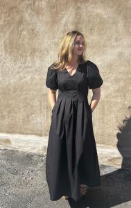POPPYCC PLEAT DRESS DARK BLACK CO`COUTURE