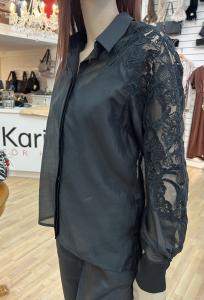 KAWACC EMBROIDERY SHIRT BLACK CO´COUTURE