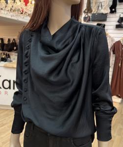 HELENCC BUTTON BLOUSE BLACK CO'COUTURE