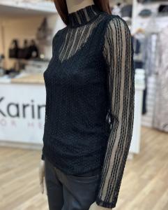 BARBCC TURTLENECK BLOUSE BLACK CO'COUTURE