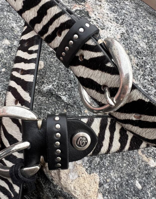 HELEN SILVER WHITE-BLACK BELT B.BELT