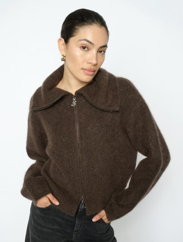 MMHULDA KNIT ZIP CARDIGAN DELICIOSO MOSMOSH