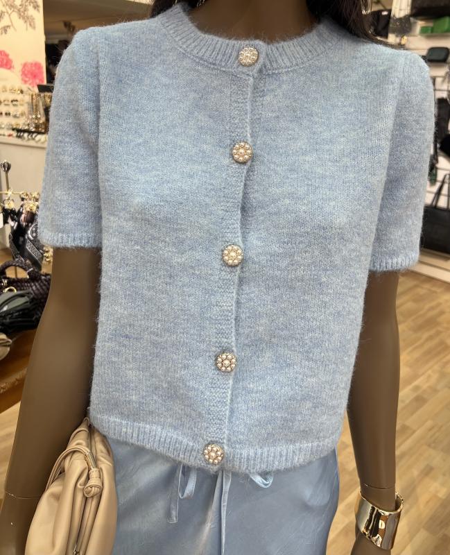 LISSI KNIT CARDIGAN LIGHT BLUE A-VIEW