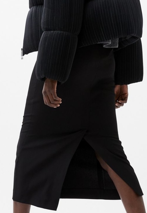 HARRIE SUITING MIDI SHIRT BLACK OUT FRENCH CONNECTION