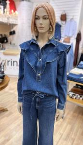 MMIRINA DENIM SHIRT DARK BLUE MOSMOSH