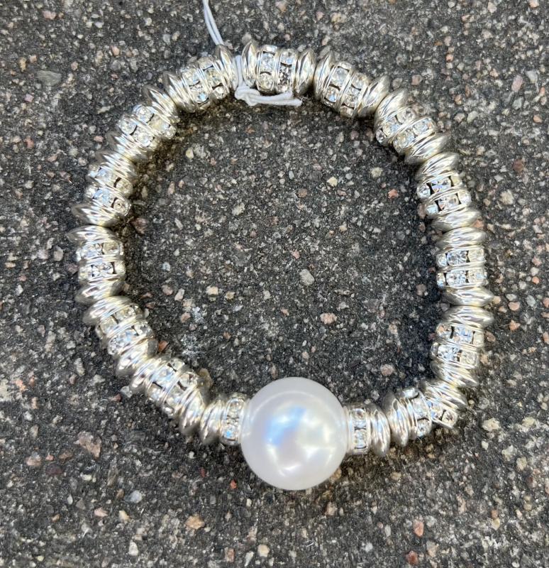 GLOW BRACELET ELASTIC BIG SILVER BOW19
