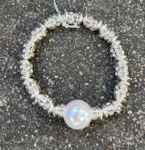 GLOW BRACELET ELASTIC BIG SILVER BOW19