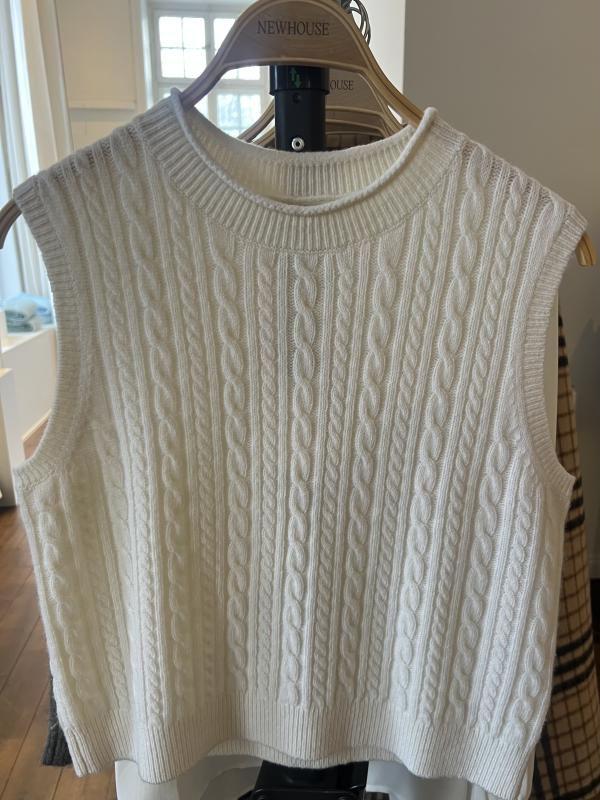 NORMA CABLE WAISTCOAT OFFWHITE NEWHOUSE