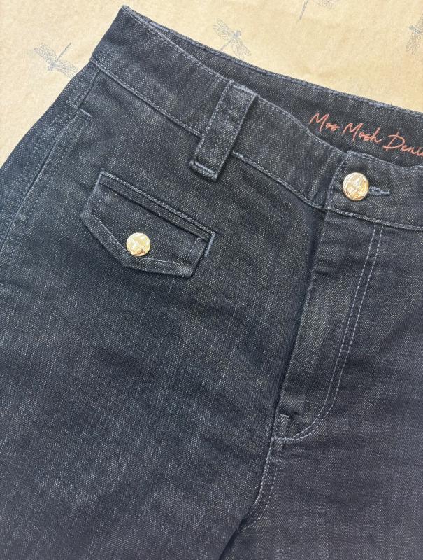 MMAYMEN CHINO SHIMMER JEANS BLACK MOSMOSH
