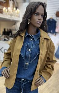 KAI FAUX SUEDE JACKET TAN BRIXTOL TEXTILES