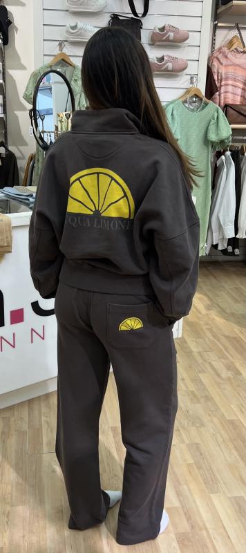 WASHED COLLEGE PANTS BROWN ACQUA LIMONE