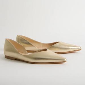 TABITHA POINTED BALLERINA NAPPA PLATINO ALBERVILLE