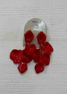 LEAF MARBLE EARRINGS RED BOW19