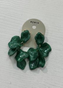 LEAF MARBLE EARRINGS GREEN BOW19