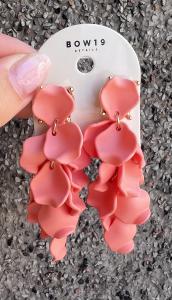 LEAF EARRINGS MINI CORAL BOW19