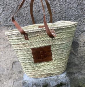 STRAW BAG B-LOGO BOW19