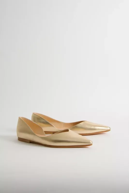 TABITHA POINTED BALLERINA NAPPA PLATINO ALBERVILLE