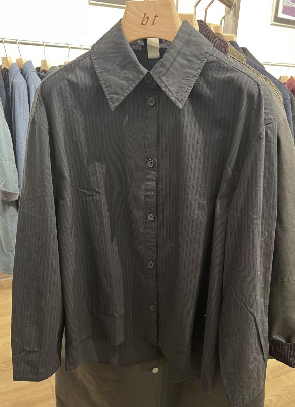 STELLA BLACK GLITCH STRIPE OVER DYE BRIXTOL TEXTILES