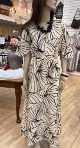 LEONORA DRESS LIGHT BEIGE PATTERN STENSTRÖMS