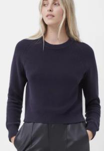 LILLY MOZART CREW NECK JUMPER UTILITY BLUE FRENCH CONNECTION