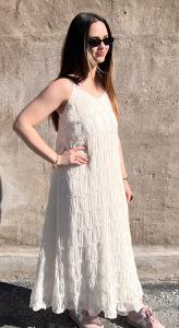 JERRYCC STRAP DRESS OFF WHITE CO'COUTURE