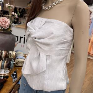 BIACC KNOT TUBE TOP SILVER CO'COUTURE