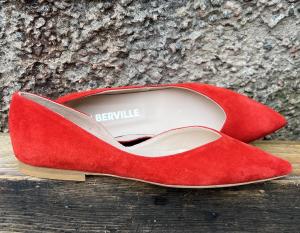 TABITHA  POINTED BALLERINA SILKY ROSSO ALBERVILLE